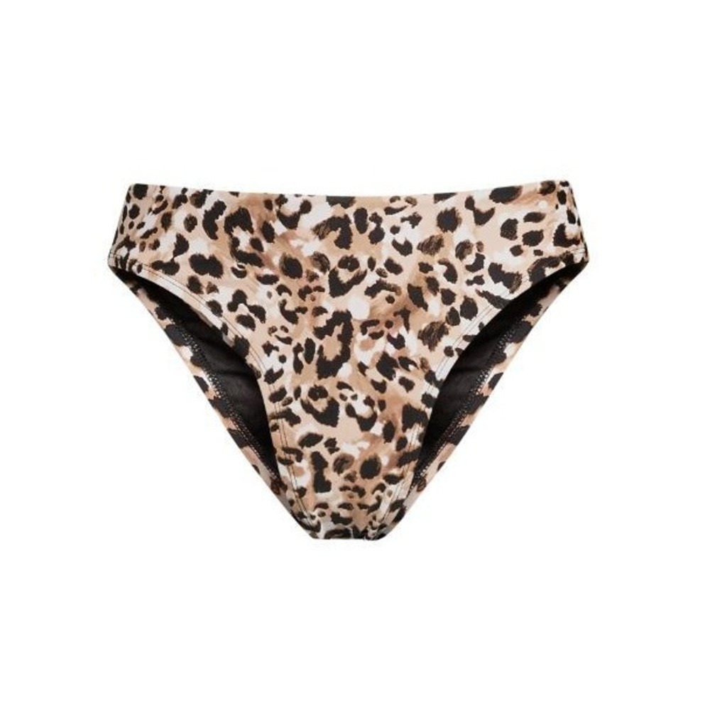 NEW Time & Tru Low Rise Cheeky Bikini Bottom Cheetah Print Plus size 2X 20w-22w